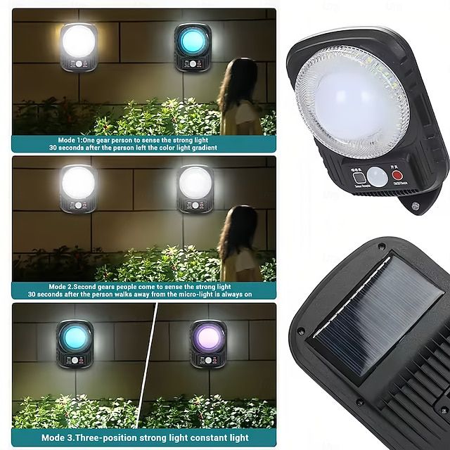 چراغ دیواری سنسوردار خورشیدی مدل JX-528A